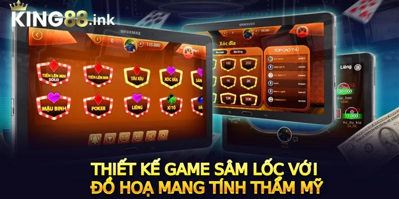 Thiết kế game Sâm Lốc với đồ hoạ mang tính thẩm mỹ